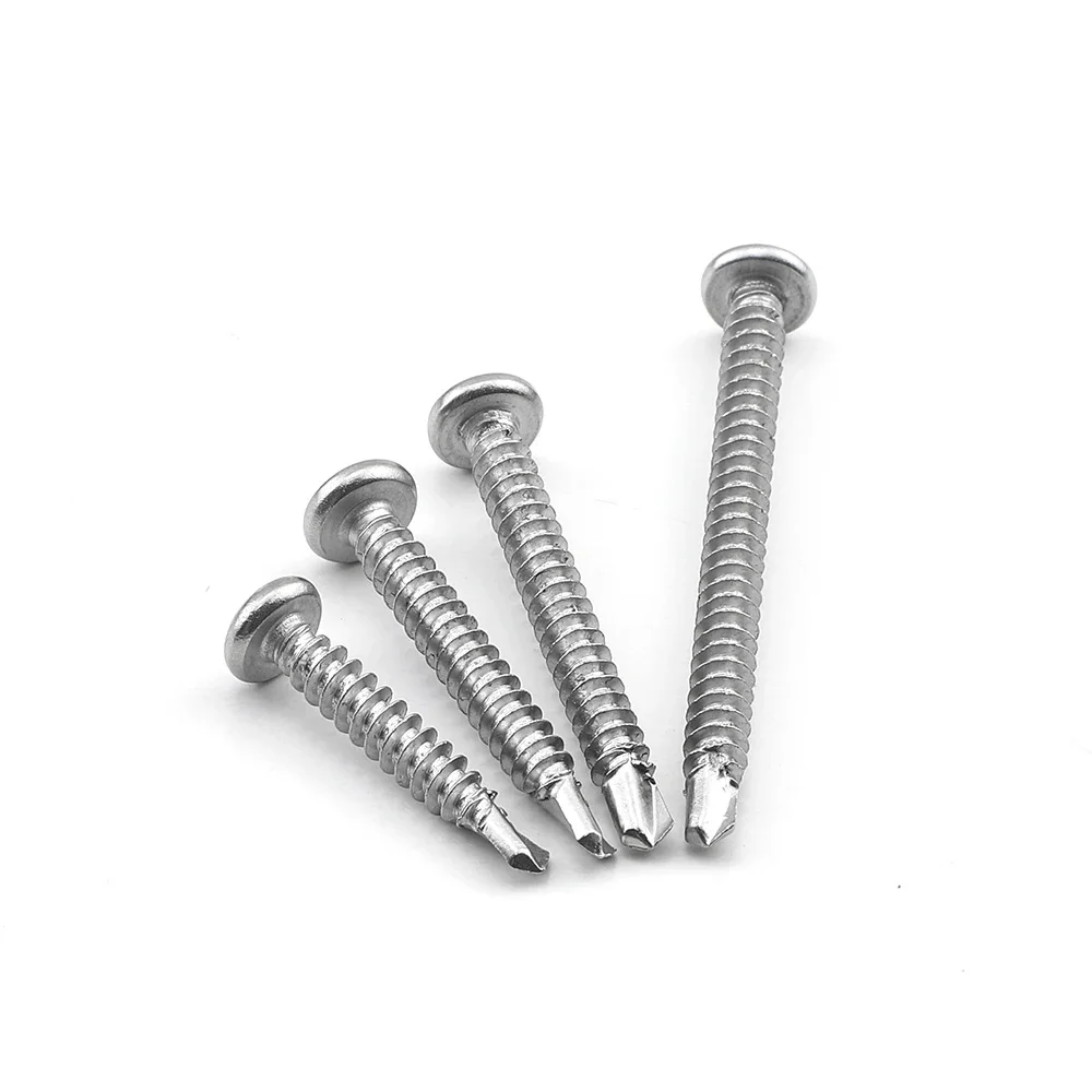 برغي لولبي لولبي ذاتي الحفر برأس من juidin ، فولاذ مقاوم للصدأ ، M4.2 ، M4.8 ، M8 ، مناسب للصفائح المعدنية #4