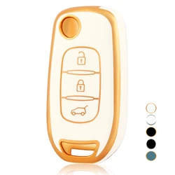 Key Case Cover keyChain For Renault Kadjar Captur Megane Sandero Stepway Logan Clio 5 Arkana 2020 2021 Car Accessory