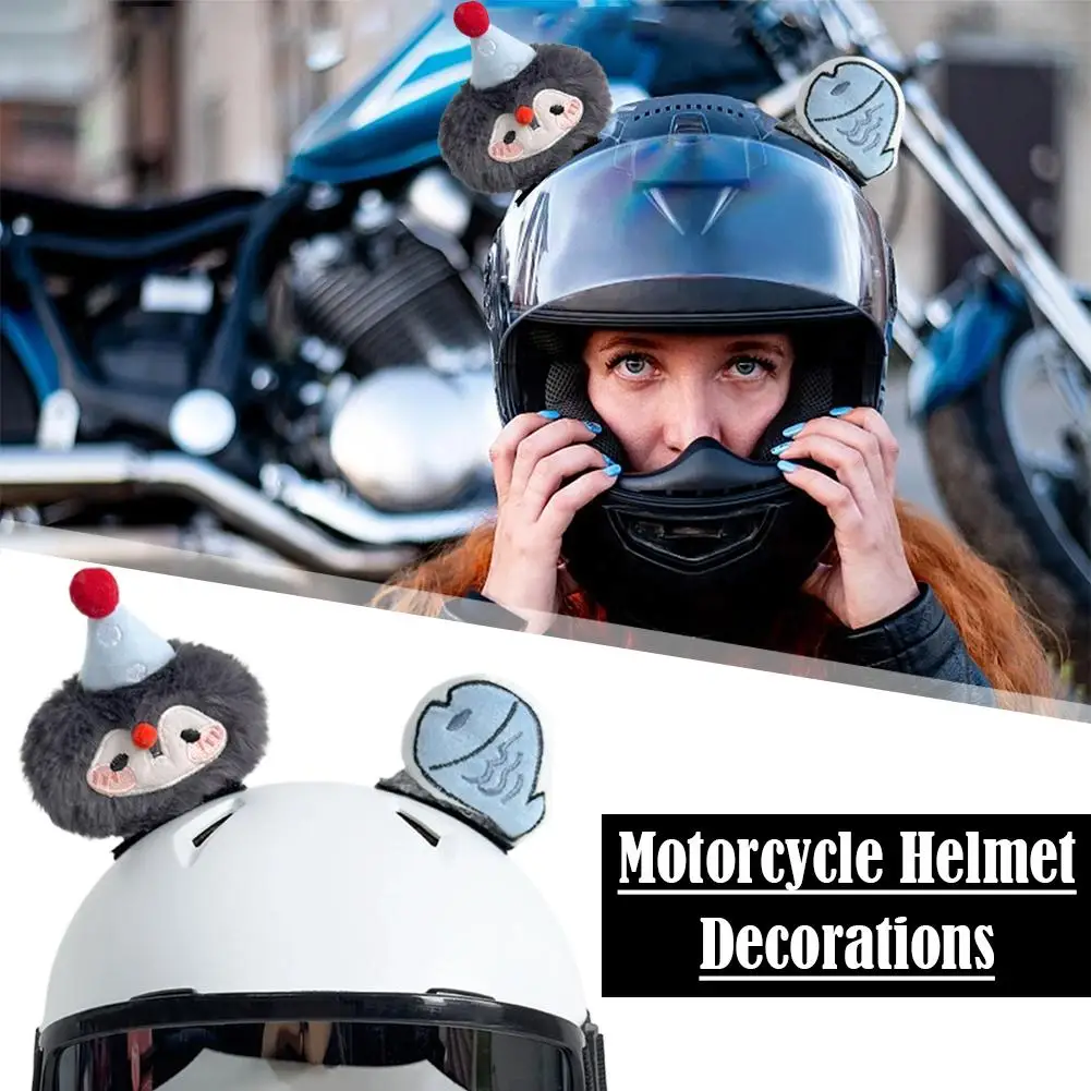 

Motorcycle Helmet Decoration Cute Cartoon Horns for Electric Bicycle Motobike Ski Helmet Decor Cosplay Styling Headwear