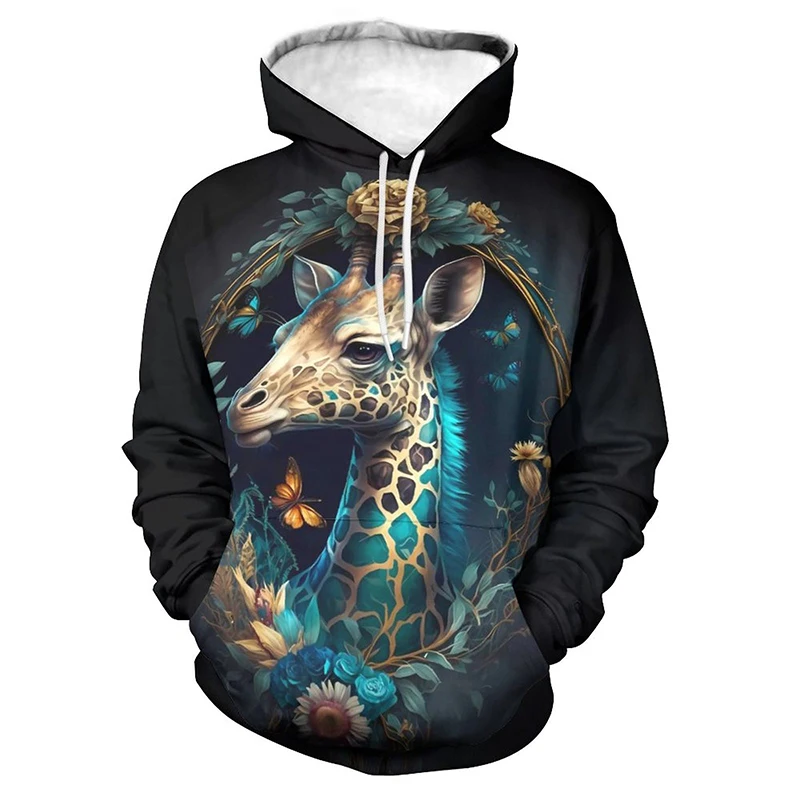 

Funny Animal Giraffe Lion 3D Printed Hoodies For Men Clothes Casual Streetwear Pullovers Ropa Chombre Y2k Kids Tracksuit Tops