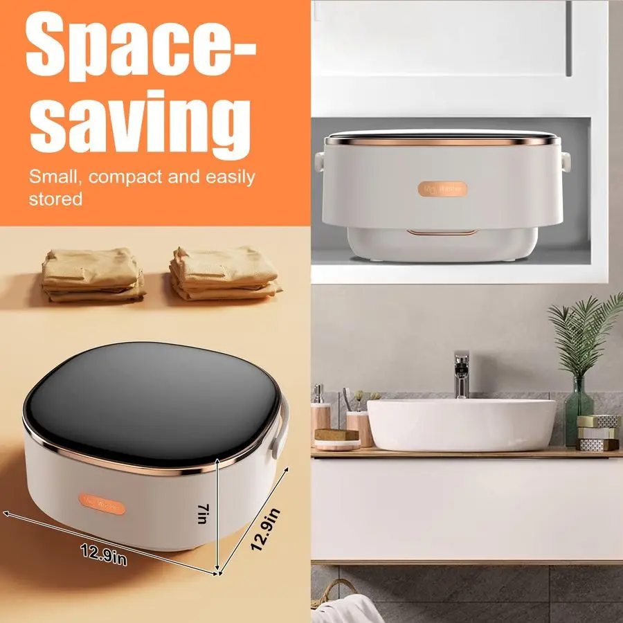 Washing Machine, 16L Mini Washing Machine With Spin BasketSmall Portable Washer Machine Suitable for Underwear Small Clothes, Fo