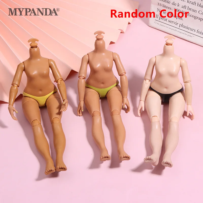 23cm Height Big Sister Doll's Body 1/6 Joints Movable Body Dark/ Light Brown Skin Slime Doll Accessories