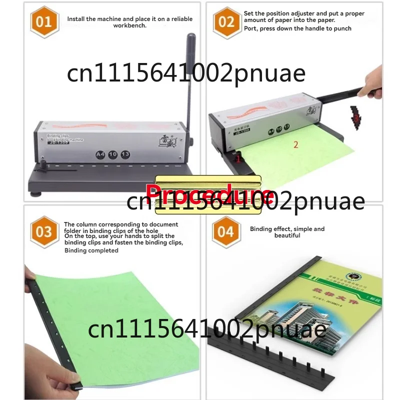 JD1300 Binding Machine 10 Hole Clamp Strip Drilling Machine Multi Hole