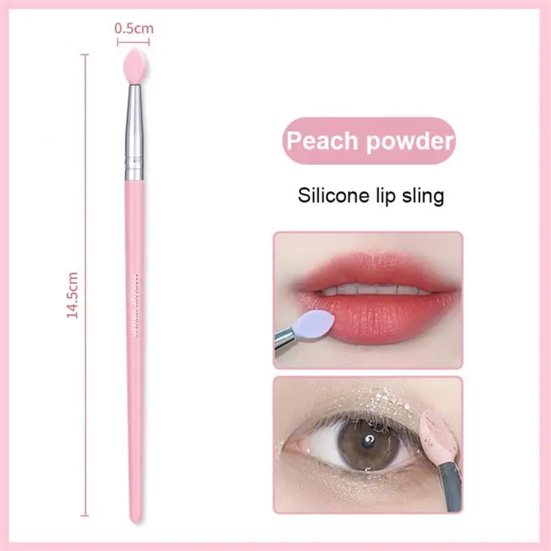 Siliconen Lipborstel Lippenstift Veeg Borstel Mini Professionele Make-Up Accessoires Platte Kop Lipmasker Borstel Make-Up Tool Draagbaar