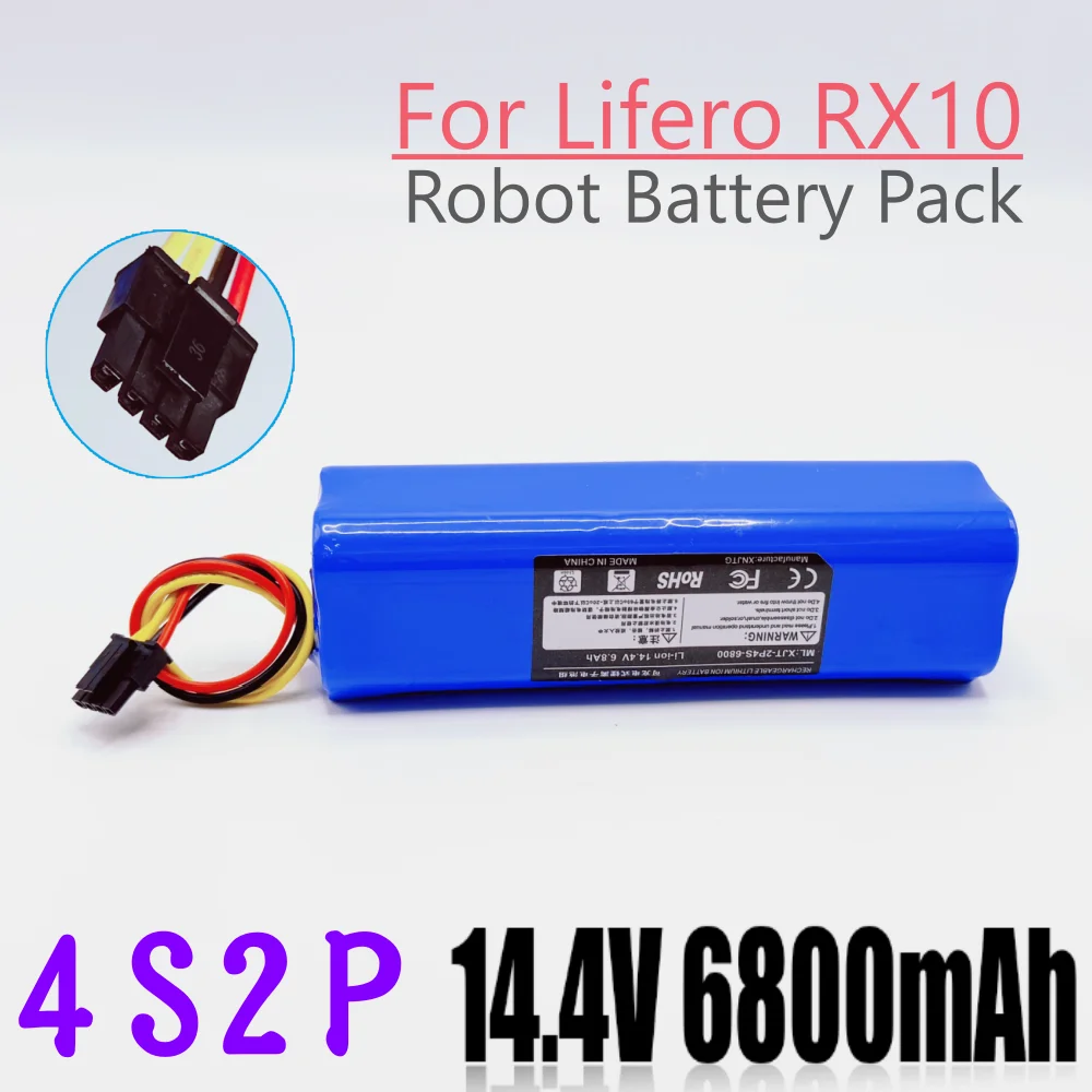 

14.4V 6800mAh Vacuum Battery Replacement for Eufy Robovac L70 Hybrid T2190, Eufy 360 S9 X90 X95 18650 4S2P Vacuum Cleaner