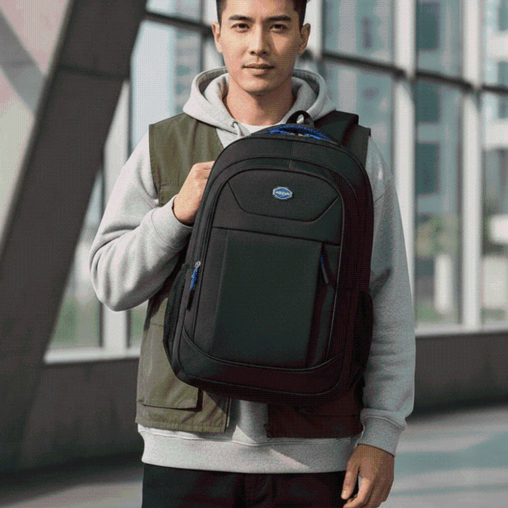 Nylon Students Daypack Anti-splash Water Scratch Prevention Large Capacity School Bag Contrast Color Polyester Laptop Backpack