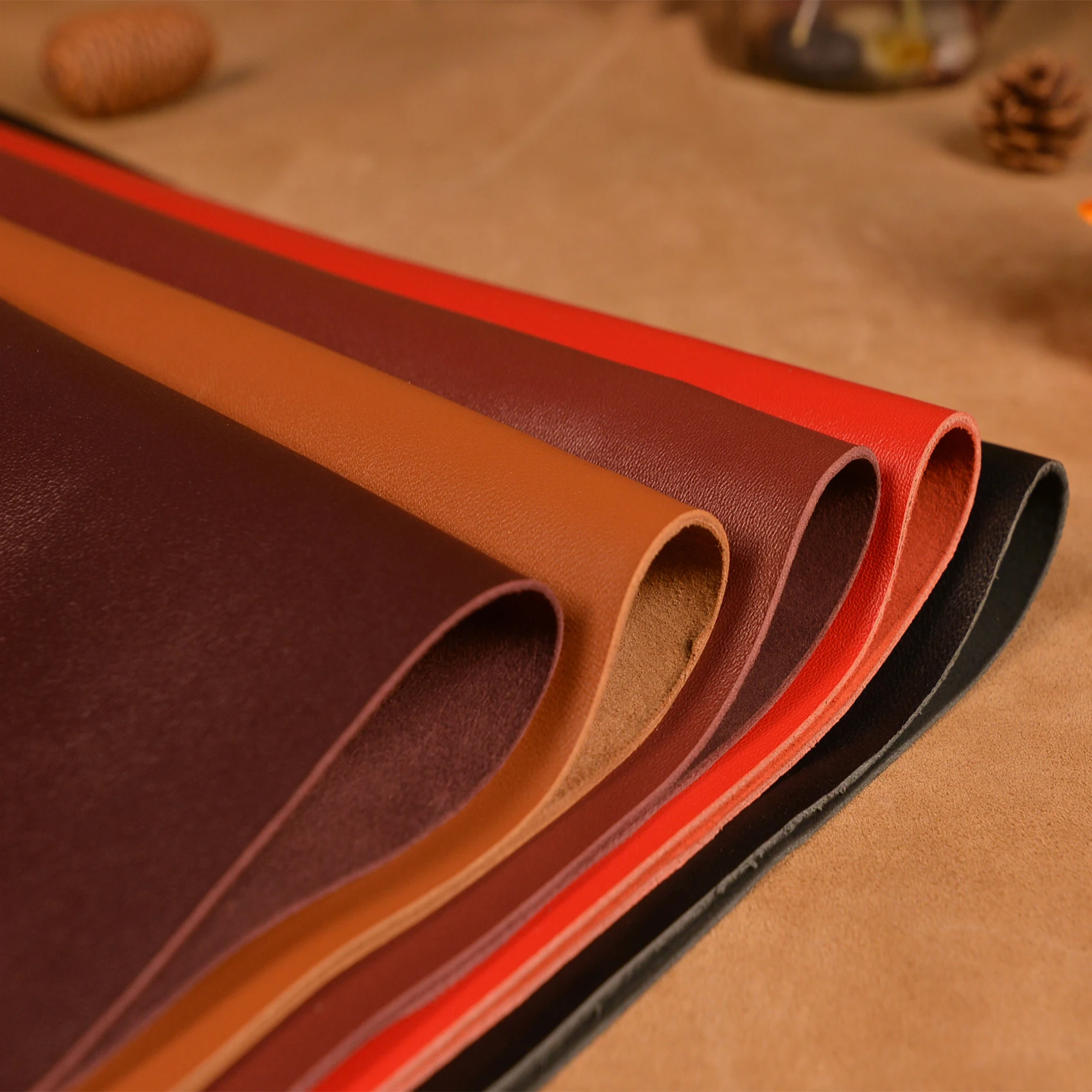 

1mm thickness Lambskin Leather Sheet, Soft Sheepskin Tooling Leather Pieces for DIY Sewing, Workshop, Book Cover