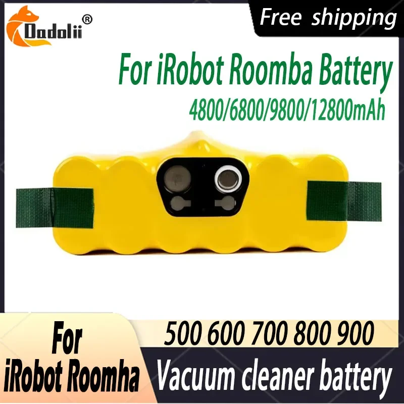 14.4V 6800mAh For iRobot Roomba Battery 500 600 700 800 900 595 620 650 780 890 Battery For Roomba Vacuum Cleaner Battery