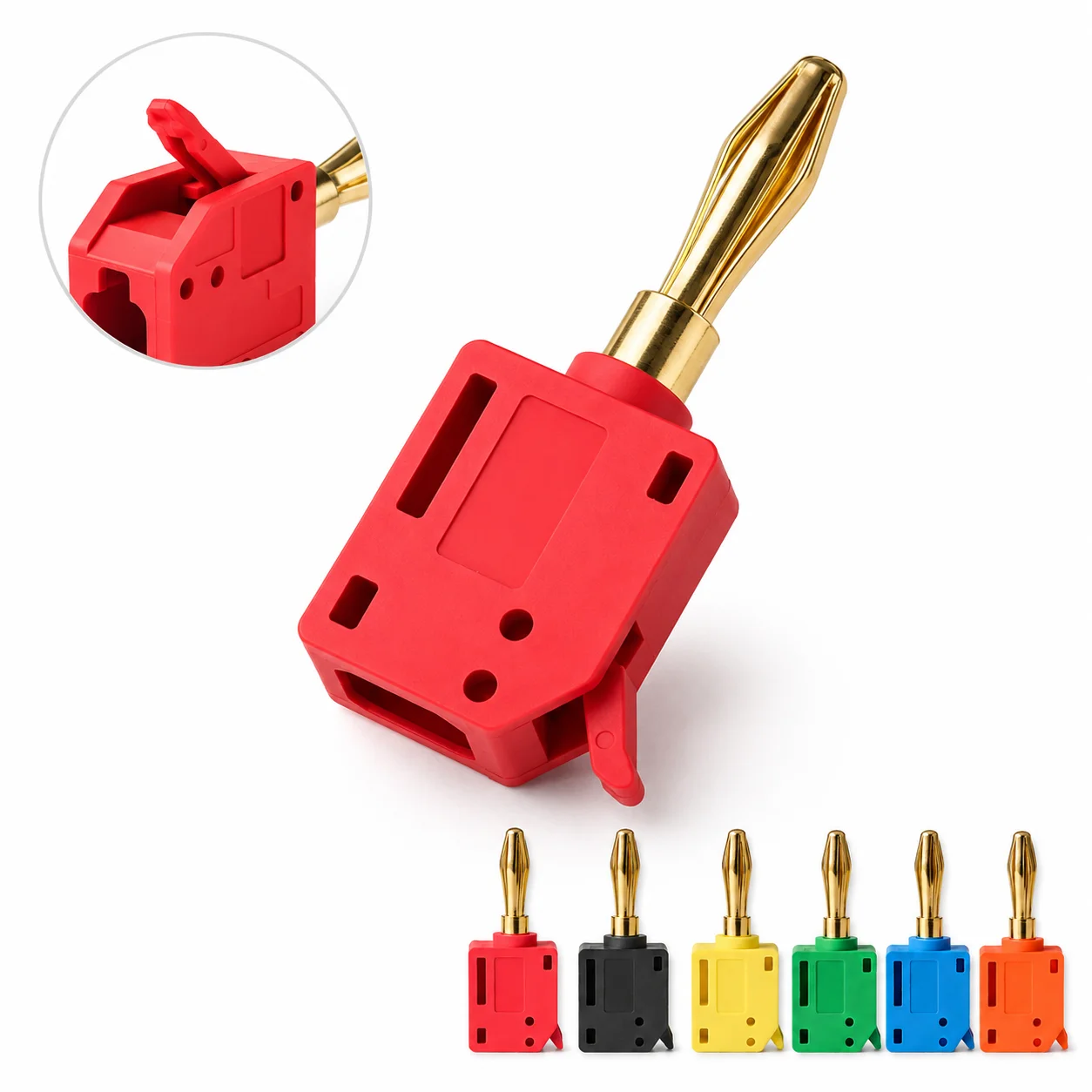1/5/10PCS 4mm Banana Plug 32A High Current Solderless Quick Connect Gold Plated Nickel Plated Speaker Wire Connector Amplifier