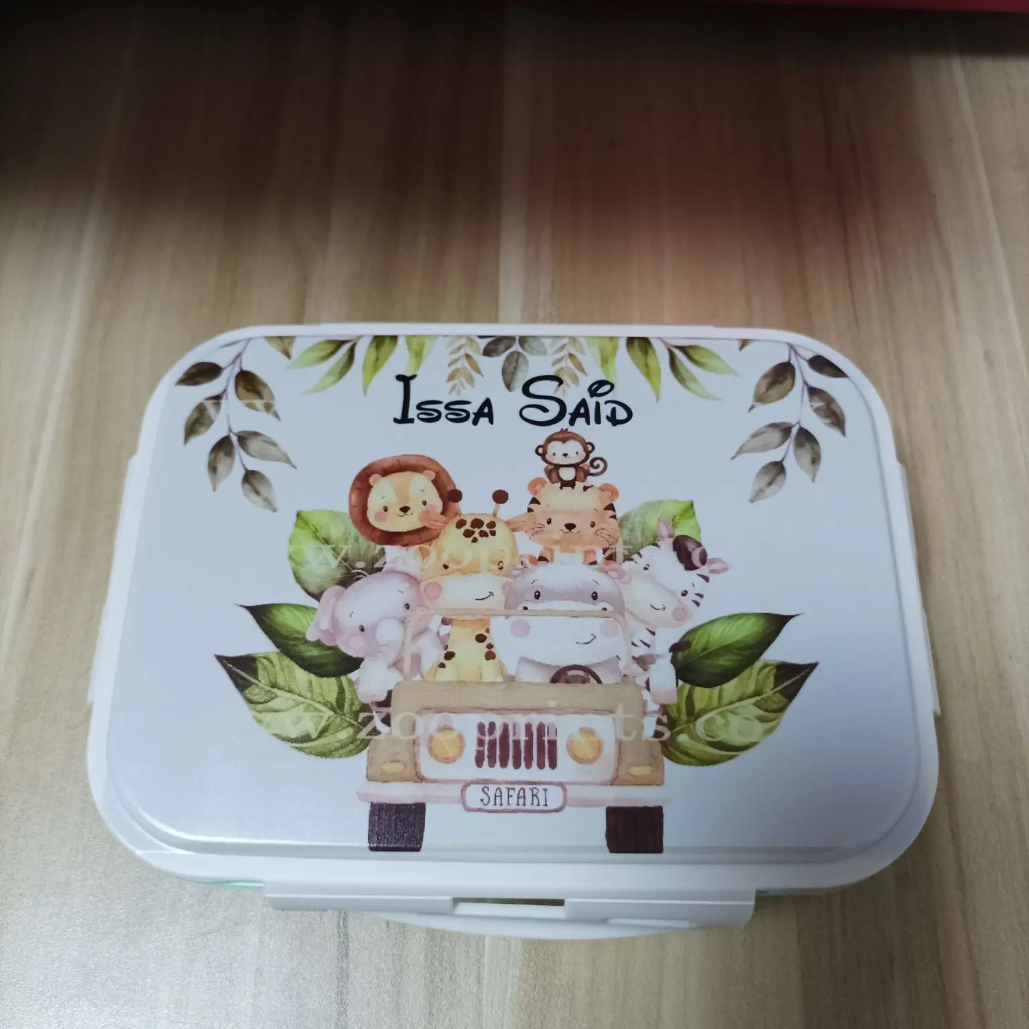 Snackbox Personalisierte Lunchbox für Kinder mit Namen, LOGO, Cartoon-Muster, Niedlichem Bild, Foto, inklusive Löffel und Gabel, aus Umweltfreundlichem Material, Geschenk – Detail 11