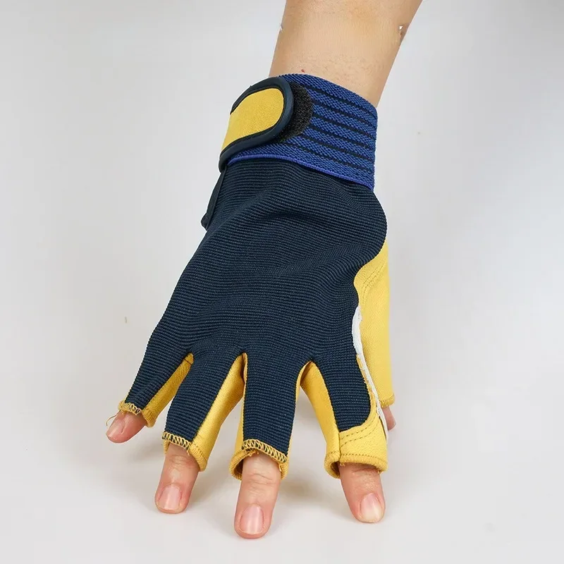 Light Welding Work Glove Leather Industrial Safety Wear Resistant Mechanic Worker Natural Working Mitten  Protection