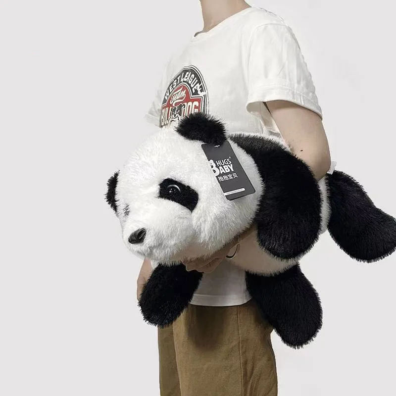 1pc 30-60cm Cute Giant Panda Foxes Little Raccoon Plush Toys Lifelike Fluffy Lying Animals Doll for Kids Xmas Gifts Room Decor
