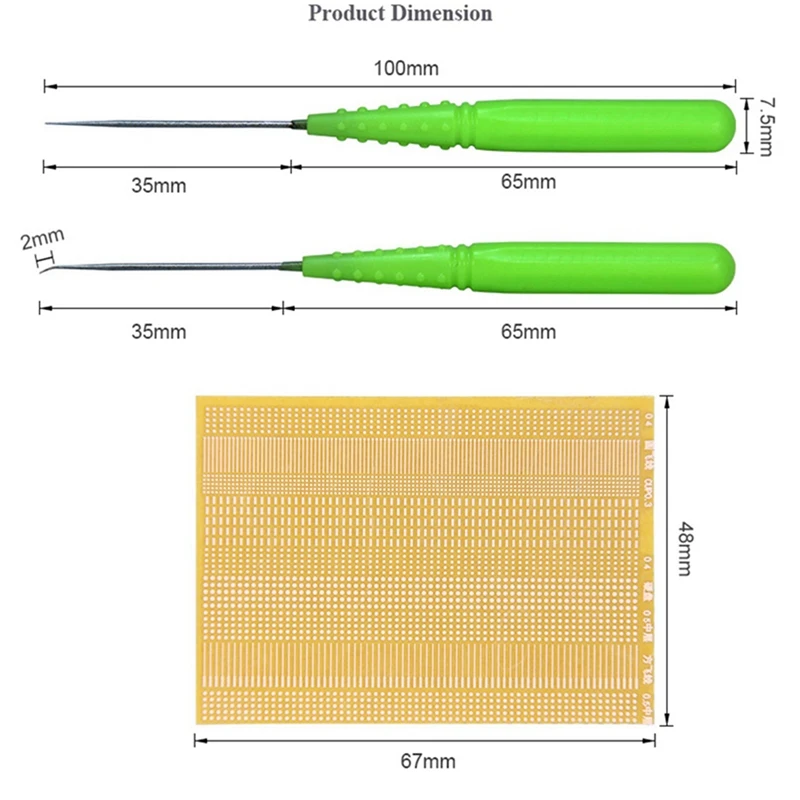 2X 3 In 1 Soldering Lugs+Needle Welding Repairing Tools Piece Rework Pad Welding Point For Phones IC Pad Touch BGA PCB