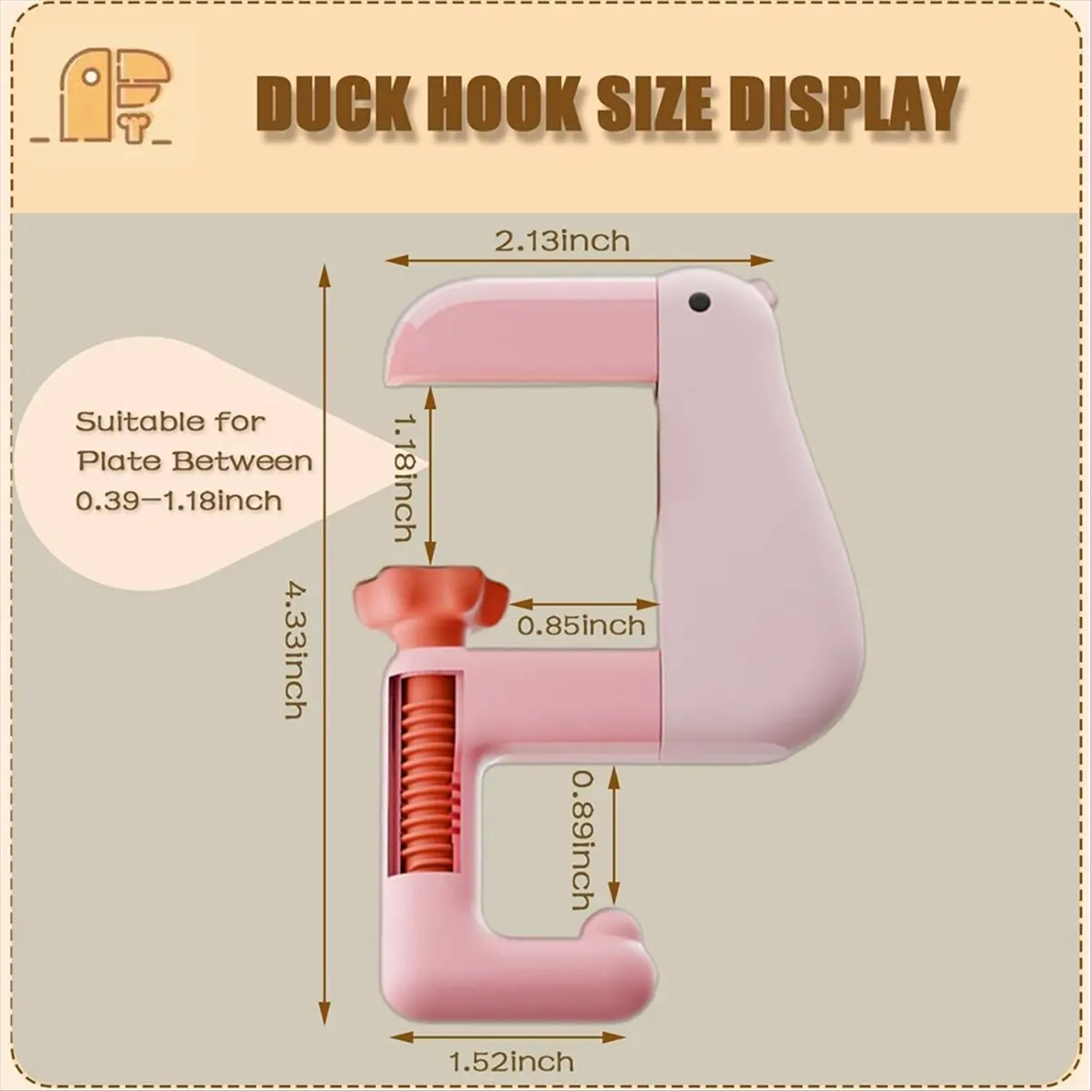 Best of 2026 6Pcs Desk Hooks, Purse Hook for Table, Portable Duck Shaped Detachable Non-Slip Hook No-Drill Purse Hanger