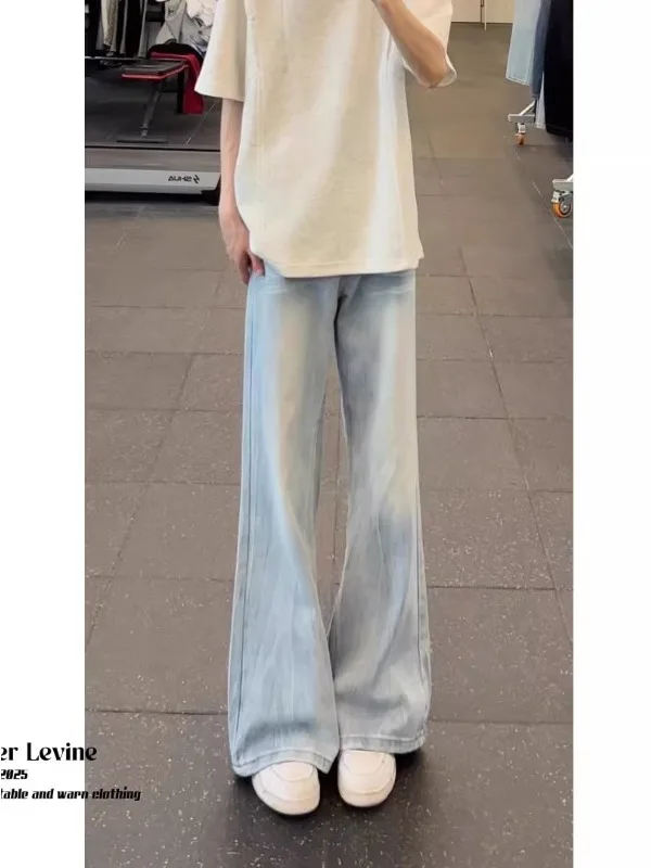 

Мужские джинсы Waed American High Street в стиле ретро с полосками, прямые широкие брюки, повседневные свободные брюки для подростков и молодежи, осенняя мода