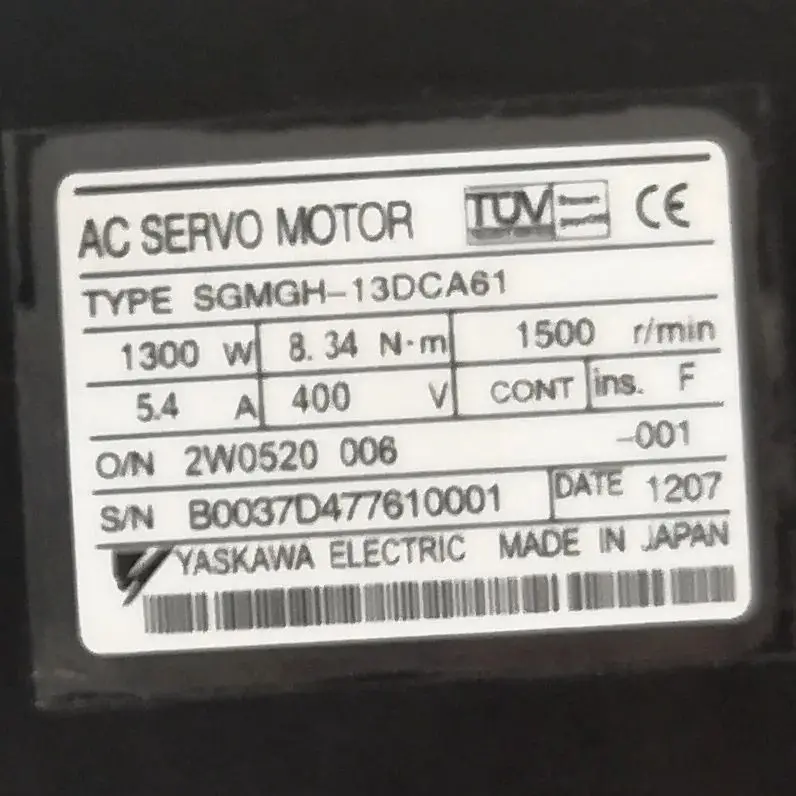 SGMGH-13DCA61 Used Servo motor，SGMGH 13DCA61 Servo motor，Fast shipping，The shipment will be arranged after passing the test