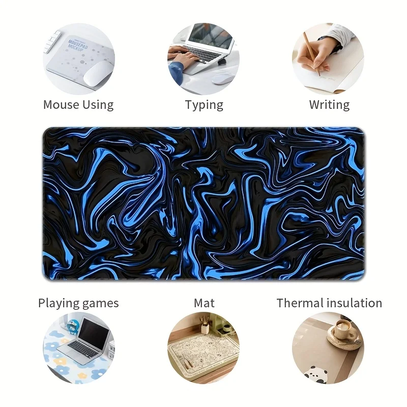 Abstract fluid pattern Mouse Pad Rubber non-slip base Desk Mat High quality material gaming mat mousepad with lock edge