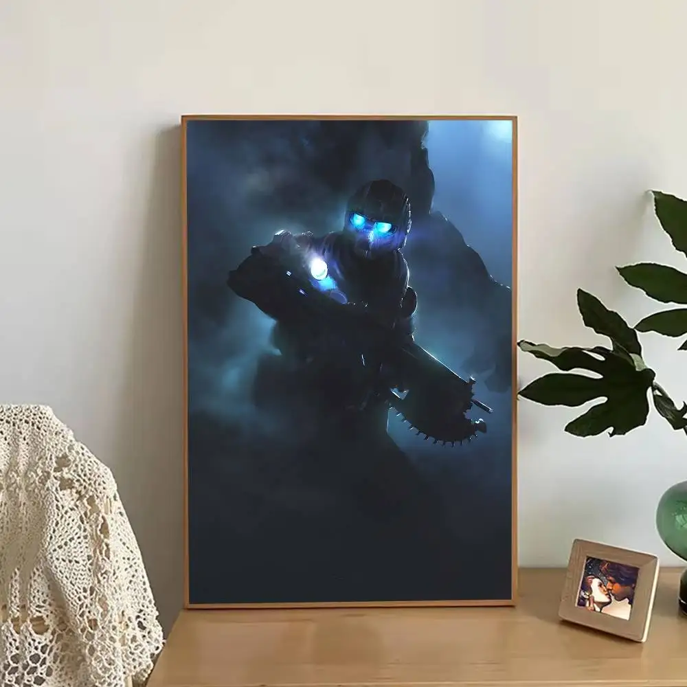 Game G-Gears of W-War Poster Retro Paper Sticker DIY Room Bar Cafe Aesthetic Art Wall
