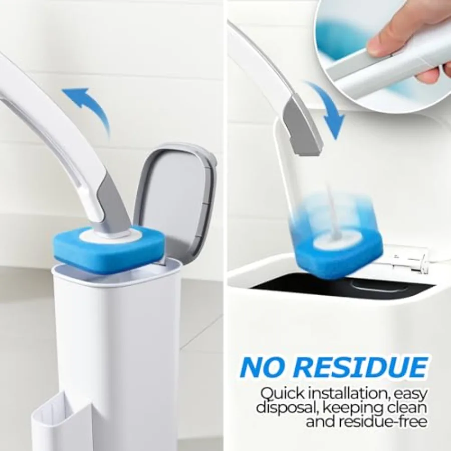 Disposable Toilet BrushandToilet Bowl Brush and Holder Set - Toilet Scrubber Brush, Toilet Bowl Cleaners, Household Essentials, view 4