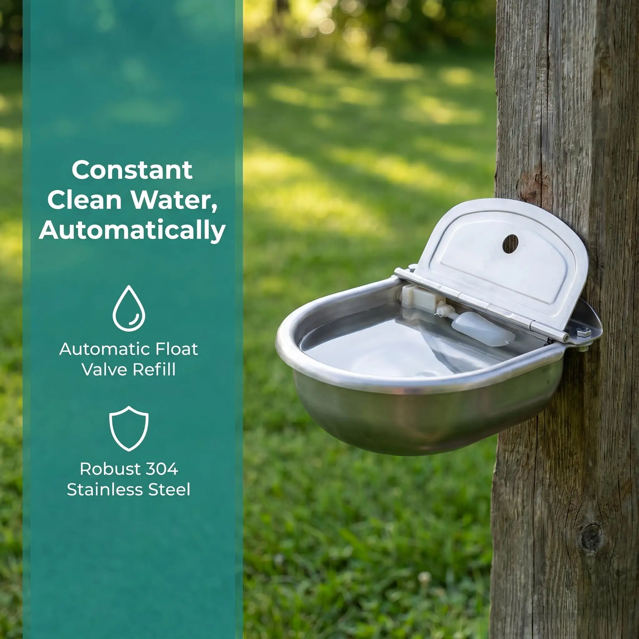 Horse automatic drinking fountain 304 stainless steel float valve self-filling device is suitable for stables and livestock