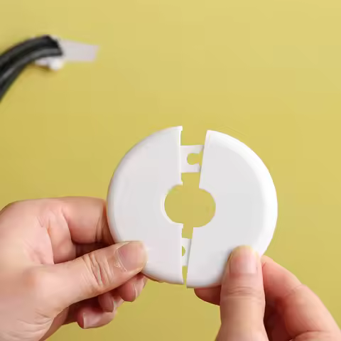 Kitchen Flange Cover Wall Flange Plastic Pipe Wall Covers Air Conditioning Hole Decoration Faucet Accessories Decorative Cover