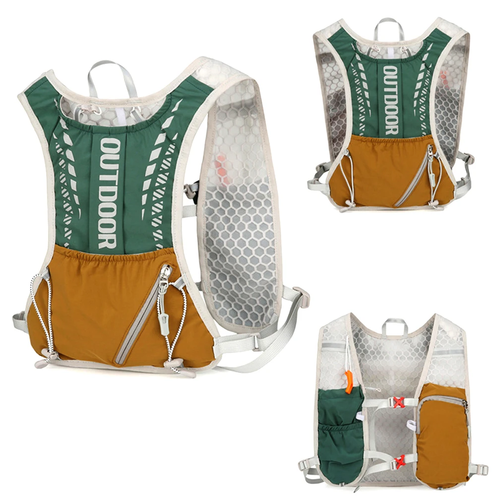 1pcs Running Hydration Vest Reflective Cycling Backpack Bicycle Bags Outdoor Sport Climbing Hiking Road Bike Hydration Backpack