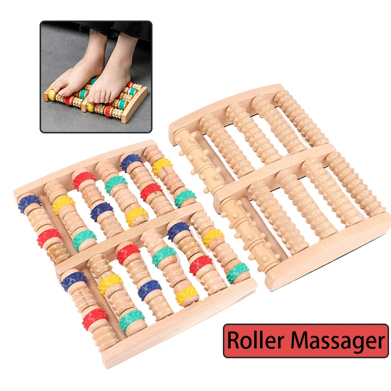Foot Roller Massager Wood Foot Massage Multi-Point Foot Therapy Rubbing Massage Promote The Circulation Of Blood Foot Care Tool