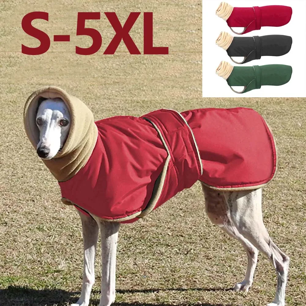 

Winter Warm Thick Waterproof Pet Jacket Vest Greyhound Coat for Italian Greyhound Bulldog Plush Oversized Dog Suit