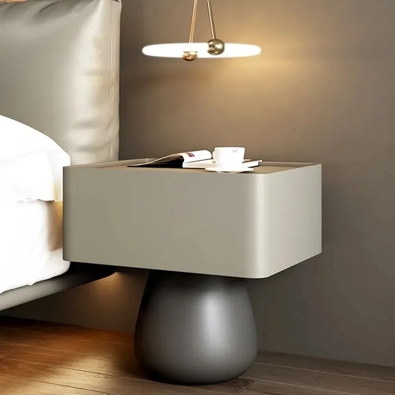 Mesitas De noche rústicas simples, organizadores negros, mesita De noche moderna De lujo minimalista, mesa estética móvil, muebles De Chevet