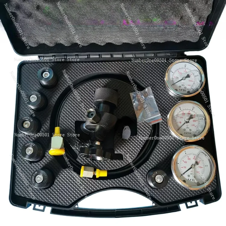 

7 IN 1 Hydraulic Accumulator cylinder Nitrogen gas charging kit and Pressure Test Kit