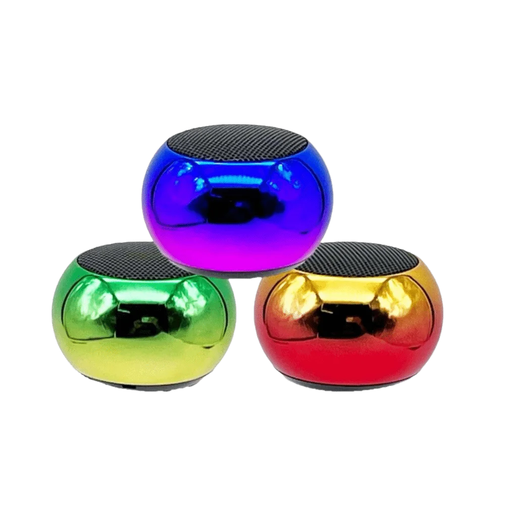 Mini Bluetooth Speaker Keychain Metal Shell Dual Color Portable Speaker Keychain Stereo Sound Lightweight