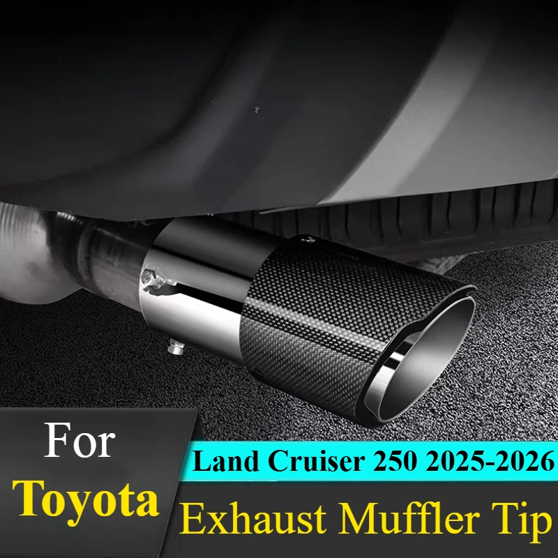 

For Toyota LC250 2025-2026 Car Exhaust Muffler Tip No Damage Installation Easy Bolt On Rear Pipe Trim