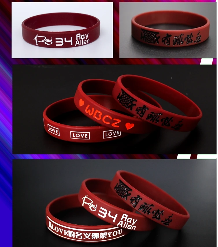 100PCS Engraved Custom Silicone Wristband Debossed Technique Customizable LOGO ID SOS Bracelet Engraved Personalized Armband