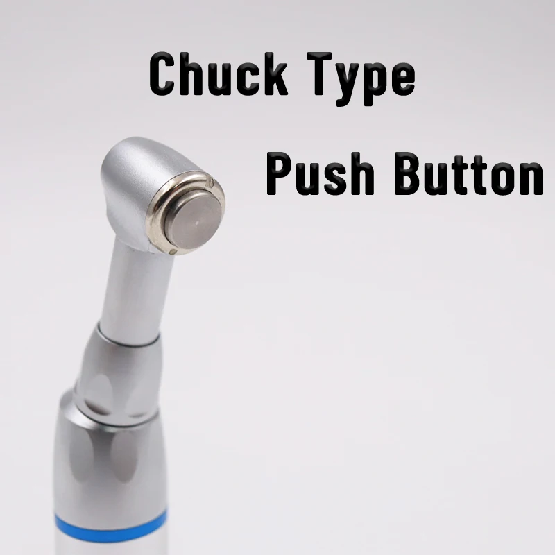 Dental Push Button Type Slow Speed Contra Angle Handpiece Turbine E-type Low Speed Kit 1:1 External Water Spray Air Turbine