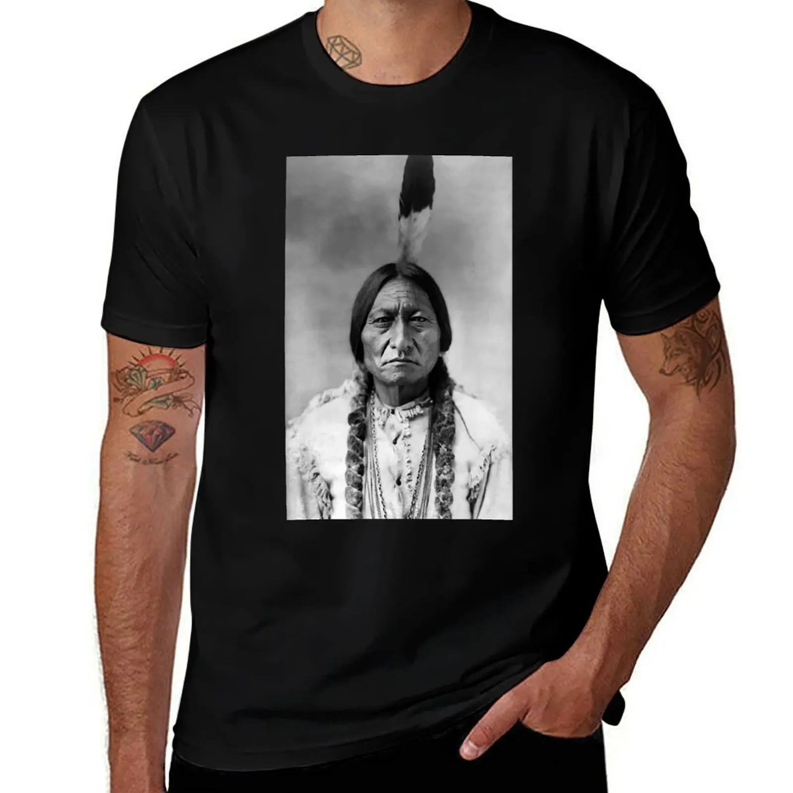 

Chief Sitting Bull Portrait T-Shirt custom t shirt vintage t shirts vintage anime shirt anime shirts men