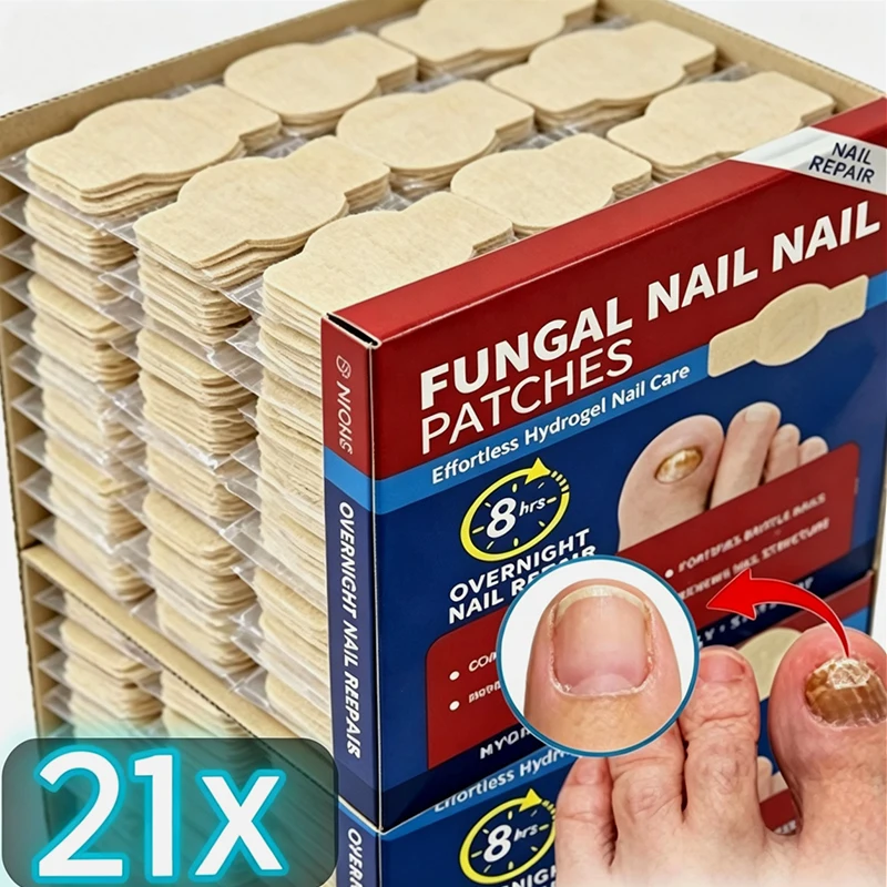 21 Adesivos para Reparo de Unhas, Adesivo para Fungos nas Unhas dos Pés, Ferramentas de Cuidado Adesivas, Adesivo Corretor de Unha Encravada, Adesivo Descartável para Paroníquia