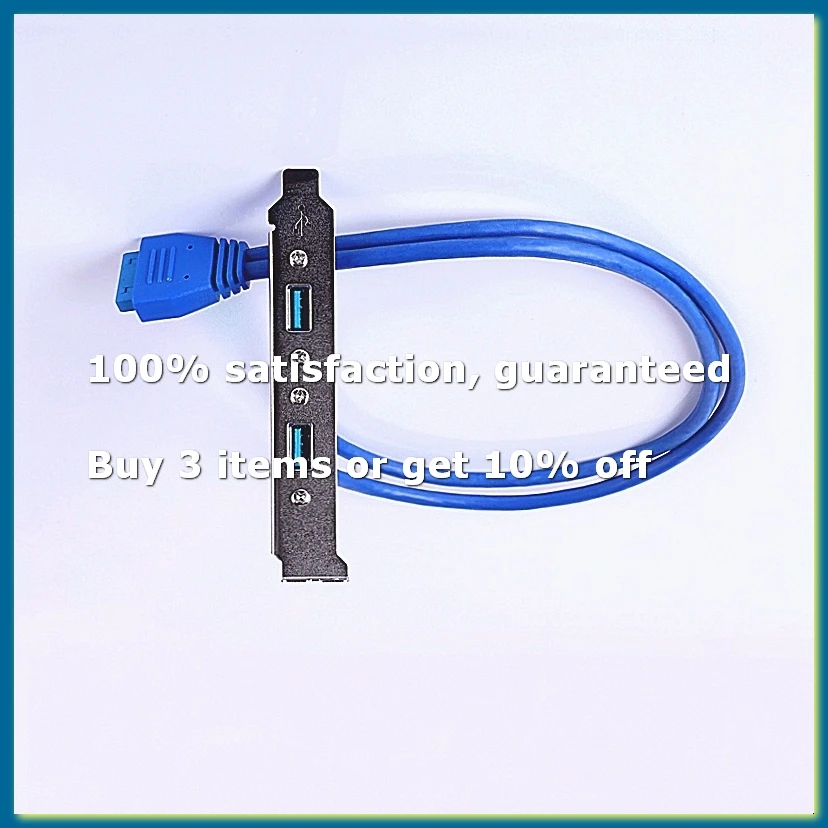 NEW 20-Pin to USB 3.0 Dual Port Cable Header, Extend Your USB 3.0 Port on Motherboard to Computer Case Bezel