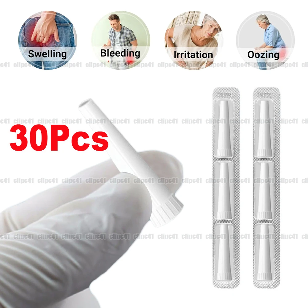 30Pcs Disposable Hemorrhoid Applicator Hemorrhoids Ointment Squeeze Drug Connection Housekeeper On Drug Plug Device Tube Head