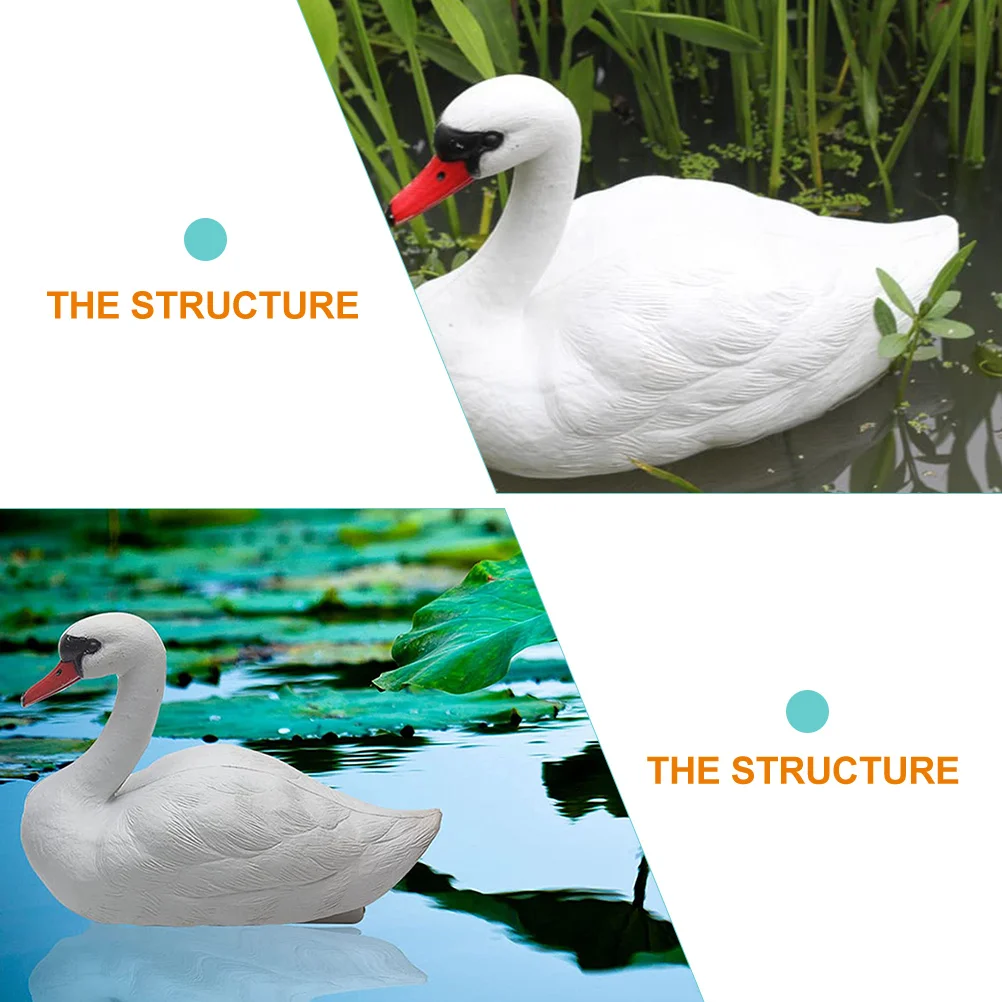 

Artificial Swan Decorations Premium Material 3D Swimming Pool Toys Garden Ponds naments Floating SwanPond Realistic nament Water