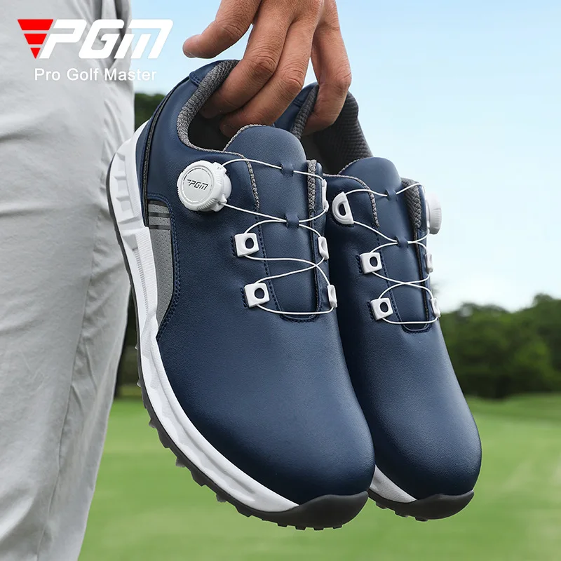 PGM New Golf Shoes Men's Cushioning Rebound Casual Sports Shoes Autumn Knob Waterproof Anti-slip Golf Sports Shoes XZ447
