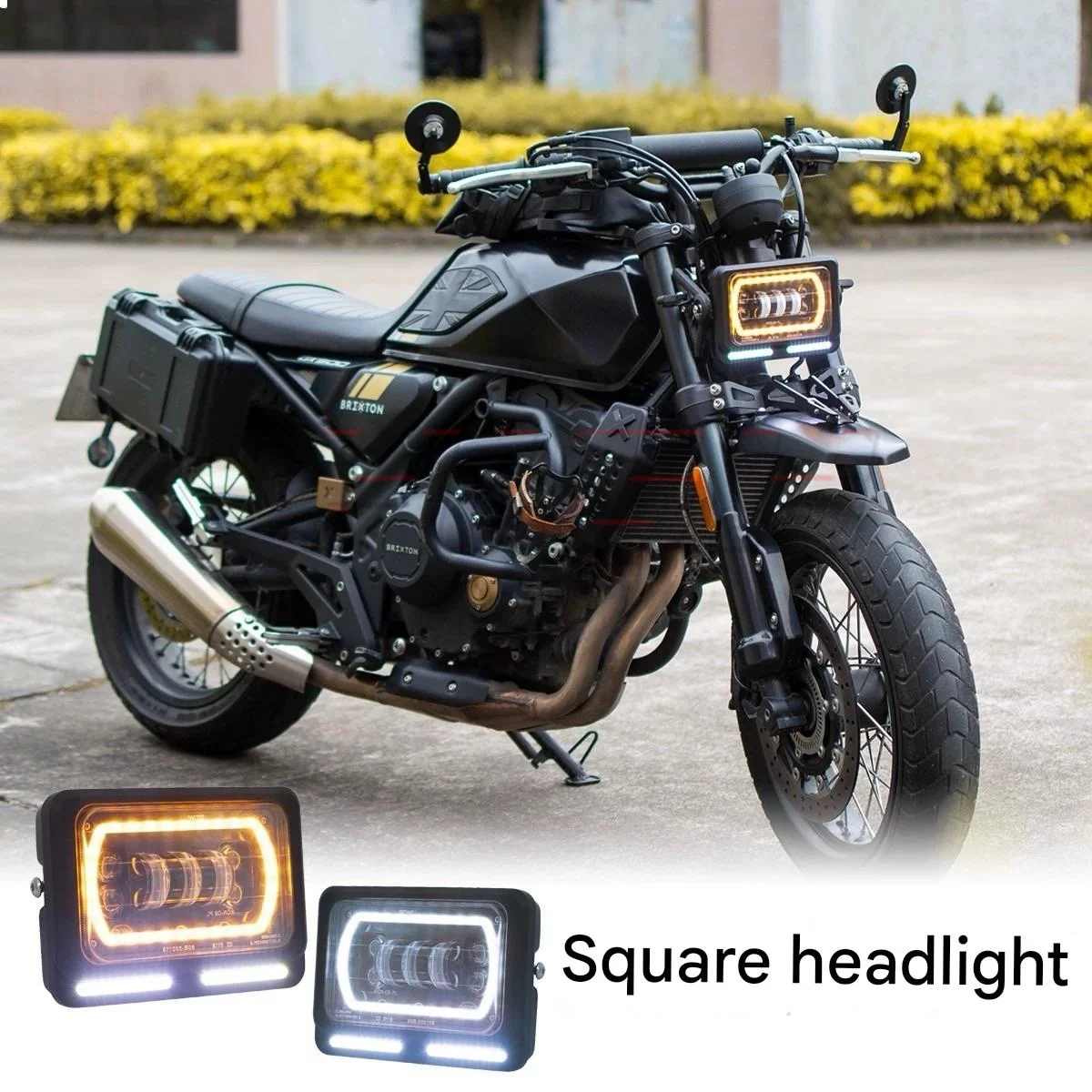 GK500 Square LED Headlights for Brixton Crossfire 500