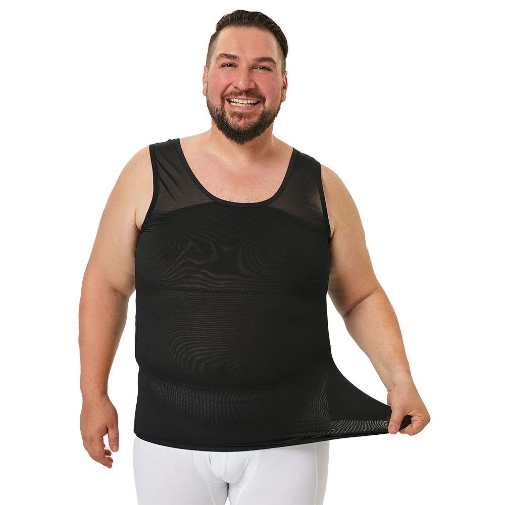 Männer Body Shaper Brust Schlank Tank Top Verstecken Gynäkomastie Kompression Shirt Für Männer Abnehmen Unterhemd Shapewear – Detail 5