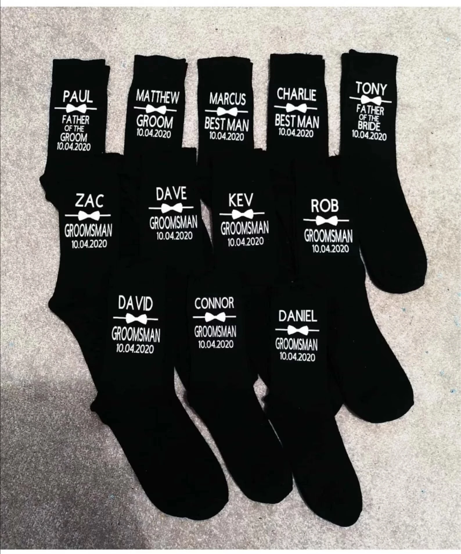 Personalized Wedding Socks Custom Groom & Best Man Socks Unique Wedding Gift Father of the Bride Father of the Groom Socks