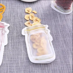 10Pcs Small Jar Spice Bags Leakproof Reusable Seal Fresh Food Storage Bags Nuts Candy Cookies Holder Zip Lock Bags For Home