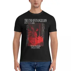 Camiseta de pescoço de néon masculina, Gênesis, Evangelions, Camiseta vintage, manga curta, roupa de algodão verão