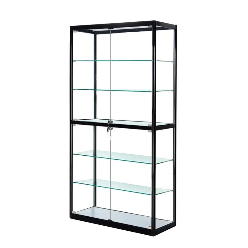 custom.High End Retail Glass Jewelry Shop Furniture Assembled Tempered Display showcase Showroom Display Cabinet