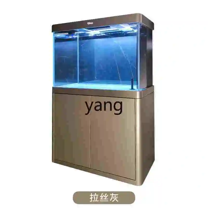 lmm ultra-white glass large aquarium living room household bottom filter screen office water-free fish tank