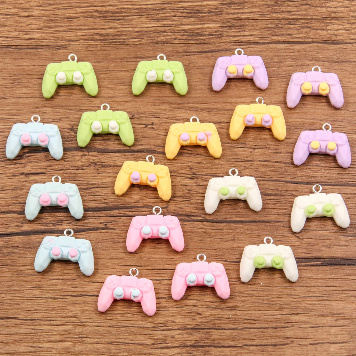 

10Pcs 19X23MM 6 Color Toy Game Console Resin Earring Charms Diy Findings Kawaii 3D Keychain Bracelets Pendant For Jewelry Making