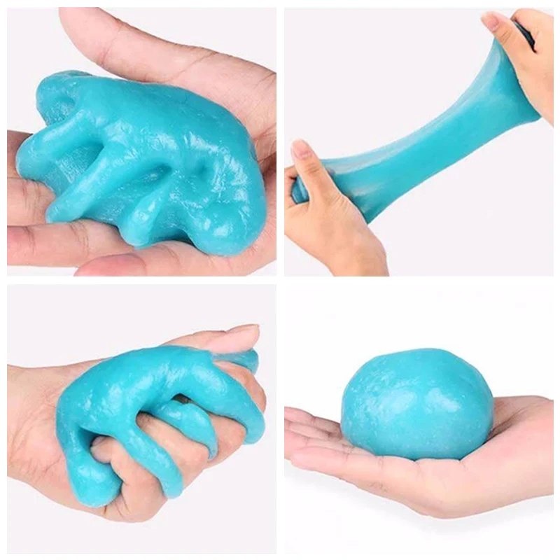 Car Dust Dirt Cleaning Gel Slime Magic Car Dust Cleaner Gel Remover Reusable Mud Clay Auto Interior Air Vent Keyboard Clean Tool