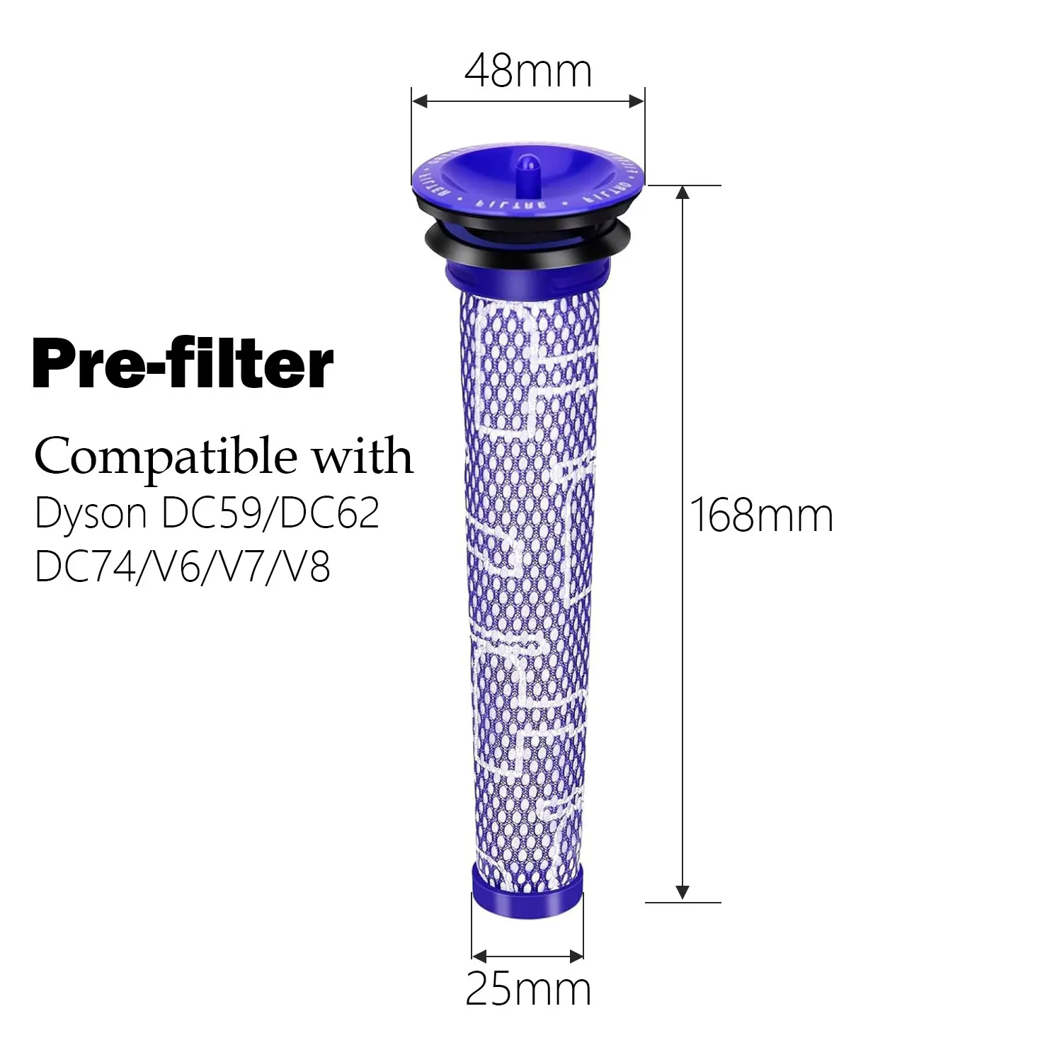 Kit di parti di ricambio per Dyson V7/V8 - Set coperchio motore/anello di tenuta/filtro compatibile, accessori anello di bloccaggio antipolvere